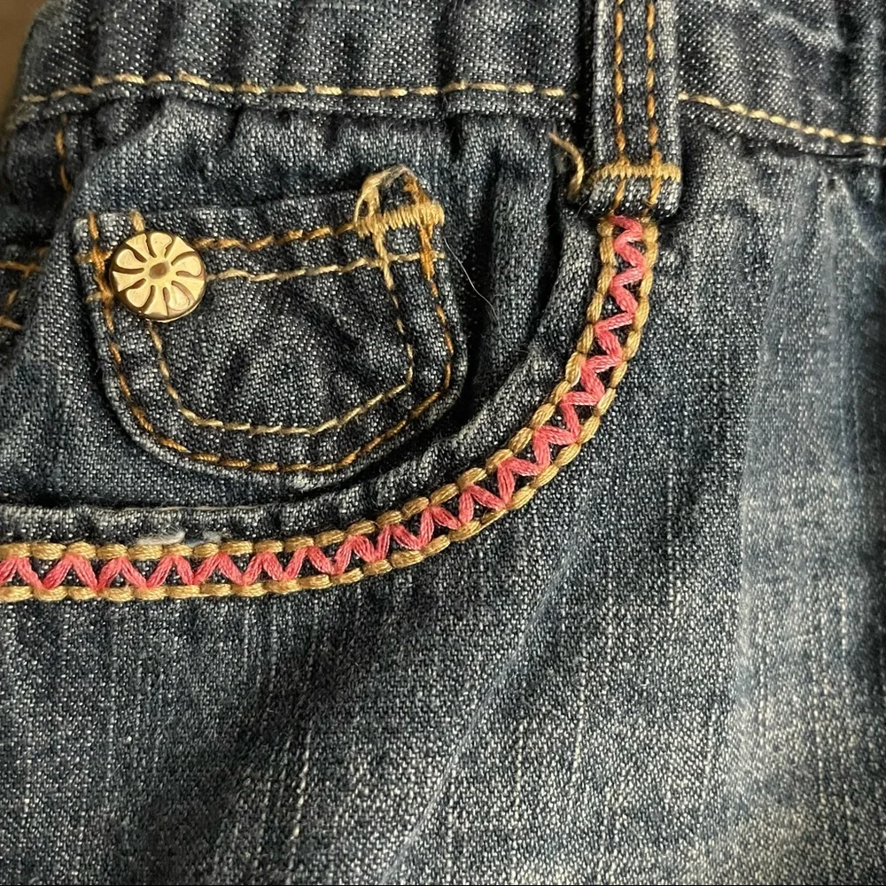 OshKosh Boho Denim Shortalls Girls 12mo